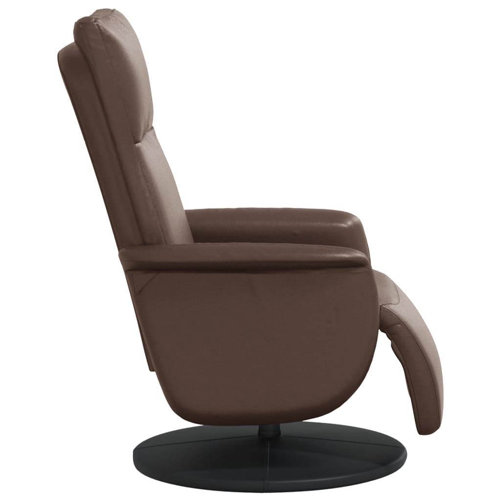 Fauteuil verstelbaar met voetensteun kunstleer bruin is nu te koop bij PeponiXL, paradijselijk wonen!