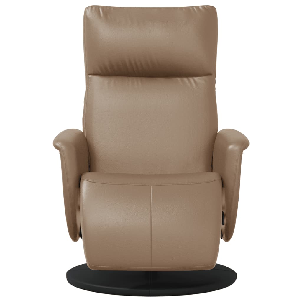 Fauteuil verstelbaar met voetensteun kunstleer cappuccinokleur is nu te koop bij PeponiXL, paradijselijk wonen!