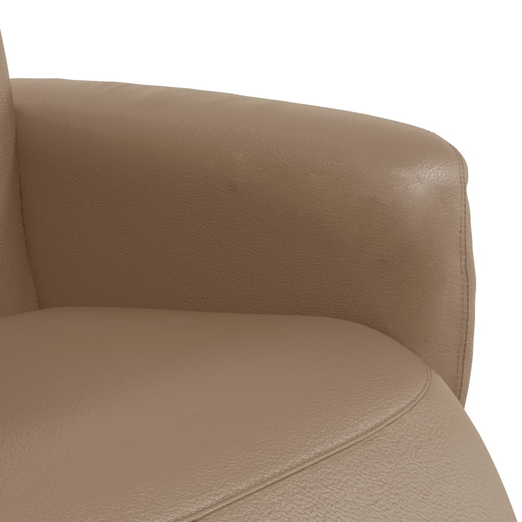 Fauteuil verstelbaar met voetensteun kunstleer cappuccinokleur is nu te koop bij PeponiXL, paradijselijk wonen!