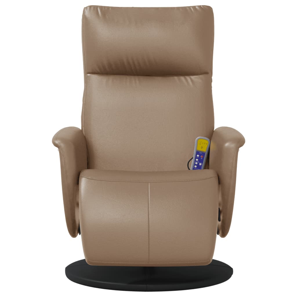 Massagestoel verstelbaar met voetensteun kunstleer cappuccino is nu te koop bij PeponiXL, paradijselijk wonen!