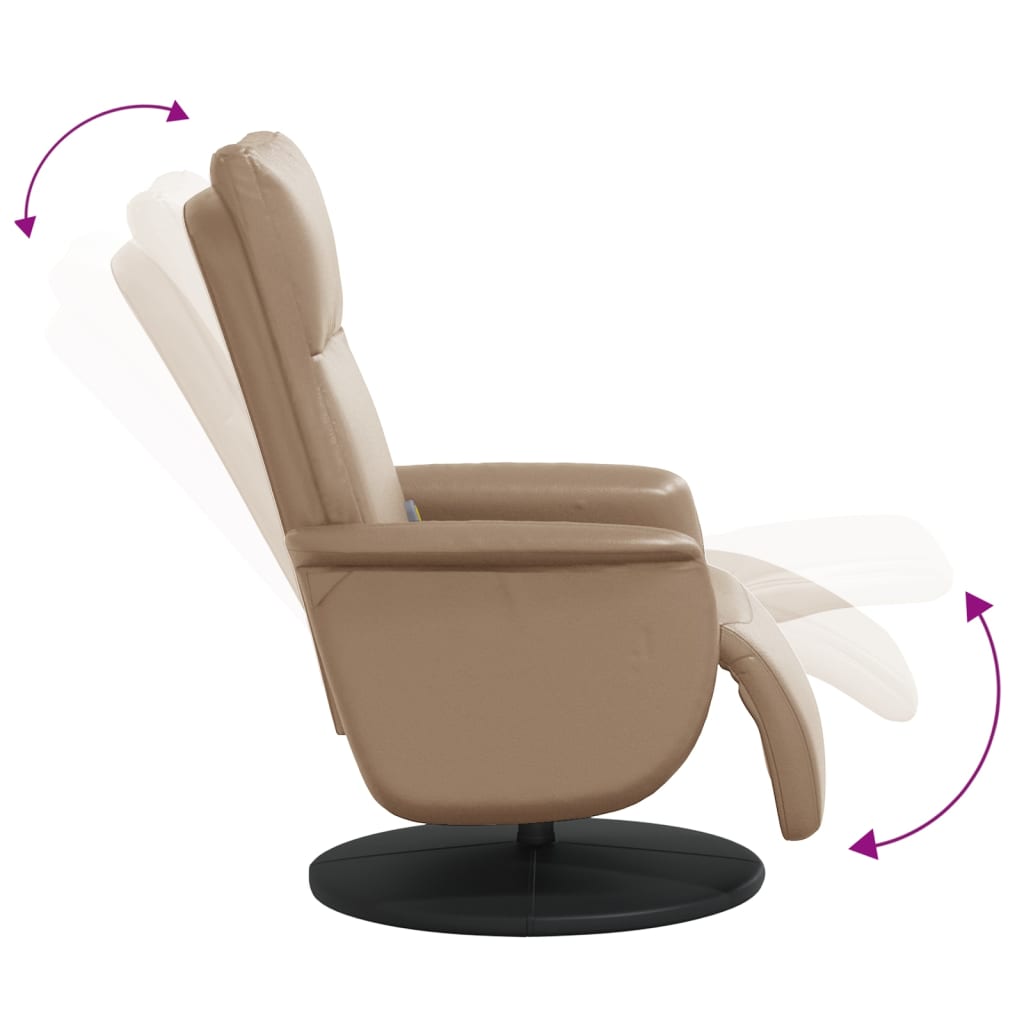 Massagestoel verstelbaar met voetensteun kunstleer cappuccino is nu te koop bij PeponiXL, paradijselijk wonen!