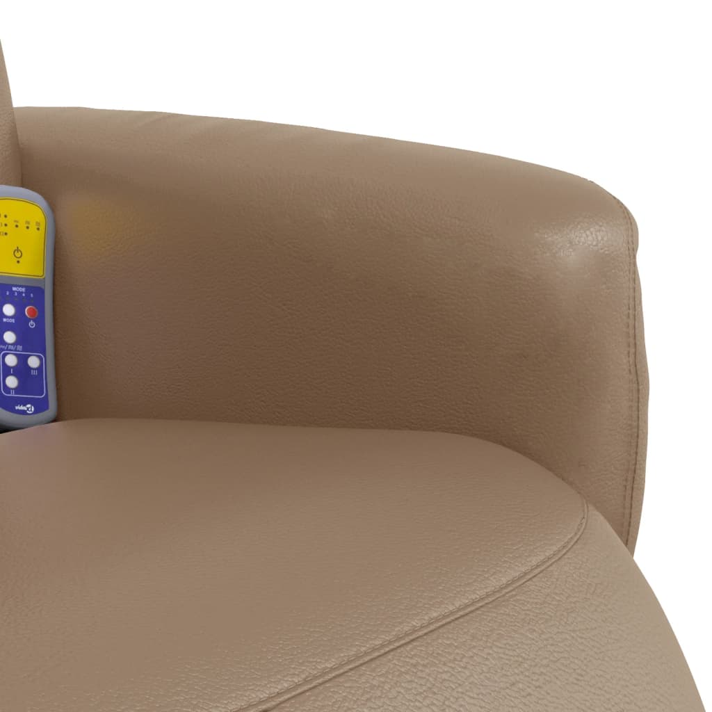 Massagestoel verstelbaar met voetensteun kunstleer cappuccino is nu te koop bij PeponiXL, paradijselijk wonen!
