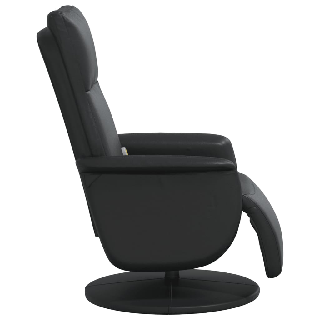 Massagestoel verstelbaar met voetensteun kunstleer zwart is nu te koop bij PeponiXL, paradijselijk wonen!