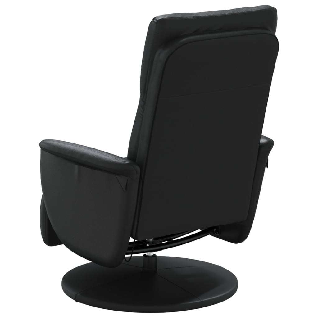 Massagestoel verstelbaar met voetensteun kunstleer zwart is nu te koop bij PeponiXL, paradijselijk wonen!
