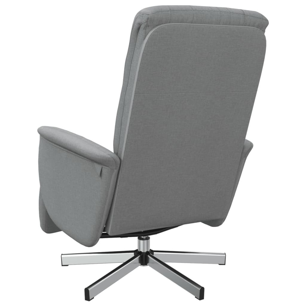 Fauteuil verstelbaar met voetensteun stof lichtgrijs is nu te koop bij PeponiXL, paradijselijk wonen!