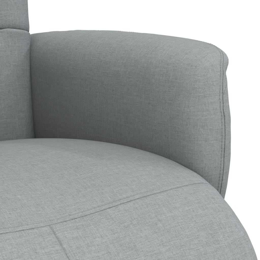 Fauteuil verstelbaar met voetensteun stof lichtgrijs is nu te koop bij PeponiXL, paradijselijk wonen!