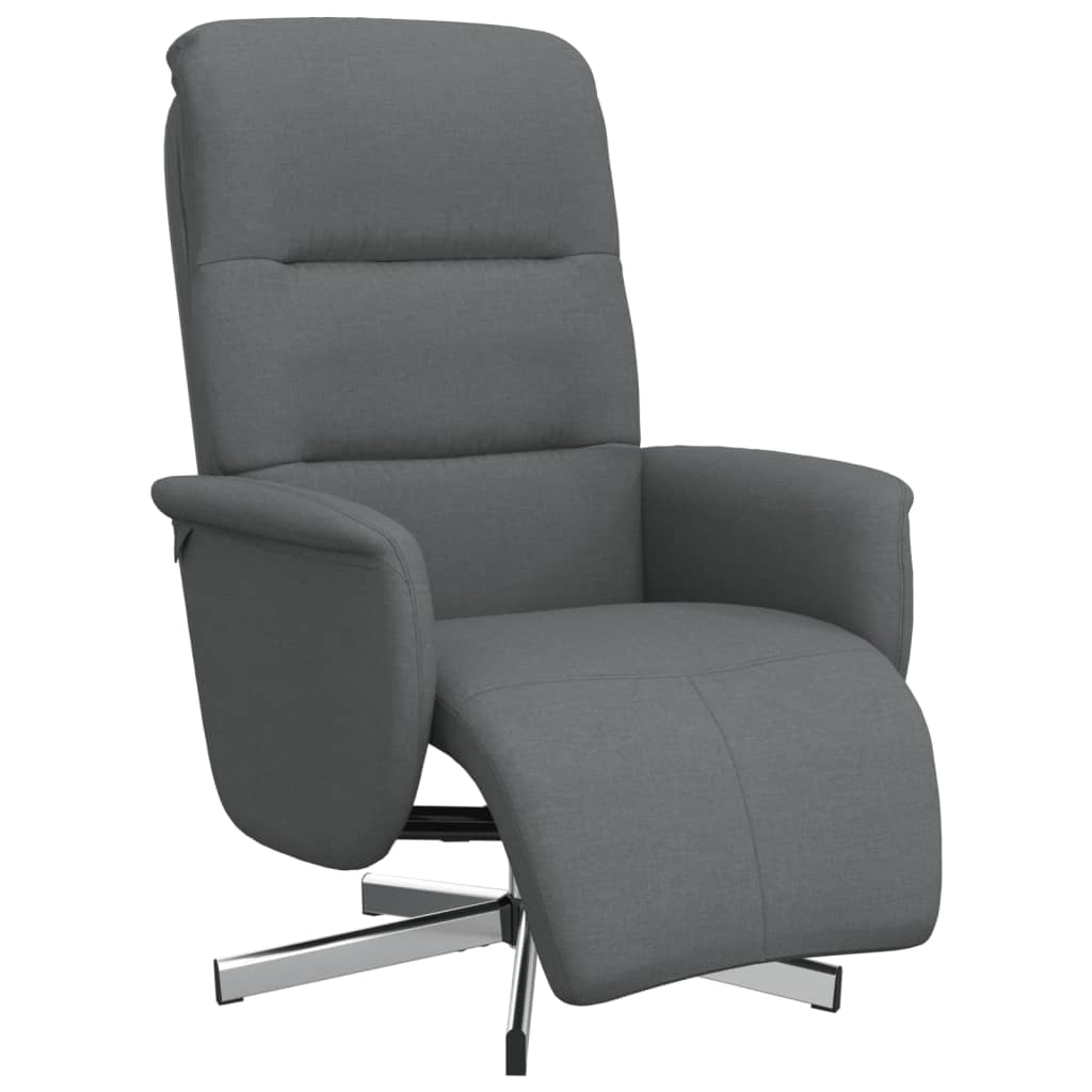 Fauteuil verstelbaar met voetensteun stof donkergrijs is nu te koop bij PeponiXL, paradijselijk wonen!