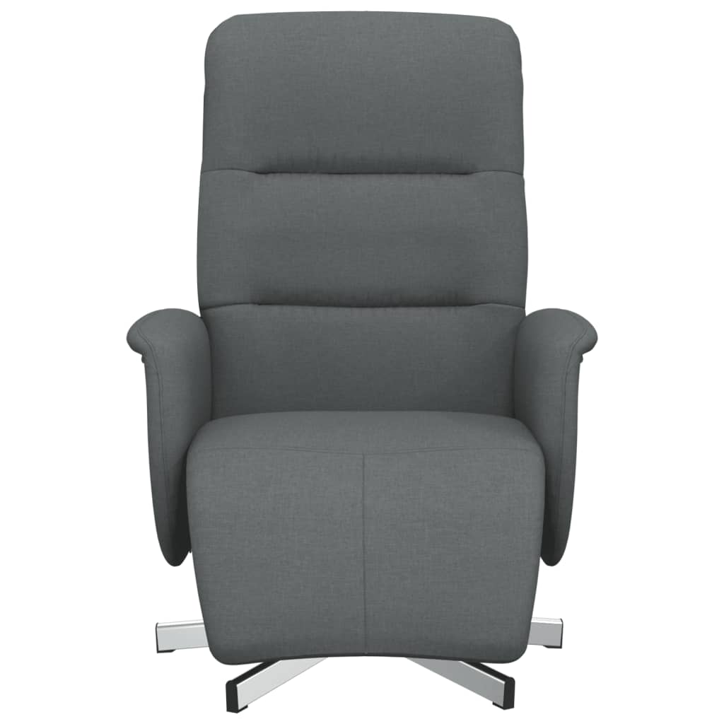 Fauteuil verstelbaar met voetensteun stof donkergrijs is nu te koop bij PeponiXL, paradijselijk wonen!