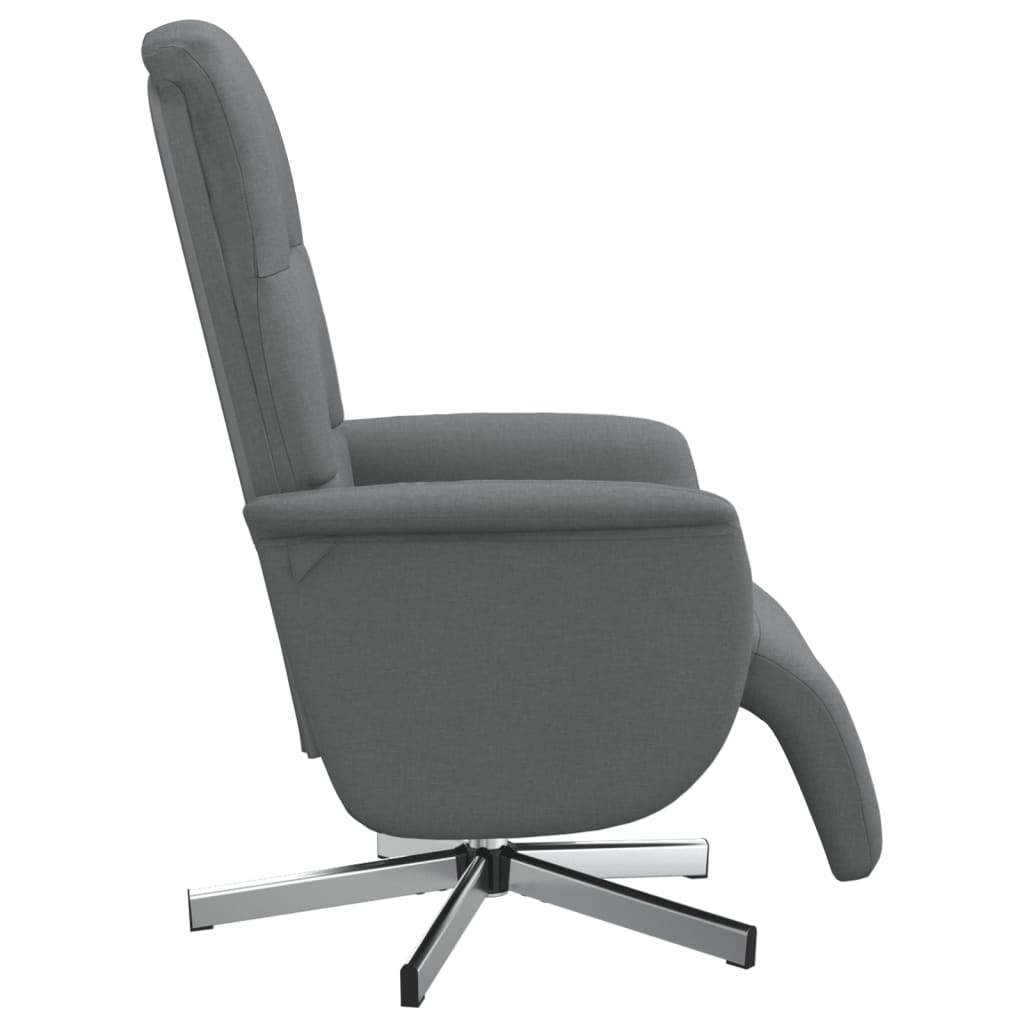 Fauteuil verstelbaar met voetensteun stof donkergrijs is nu te koop bij PeponiXL, paradijselijk wonen!