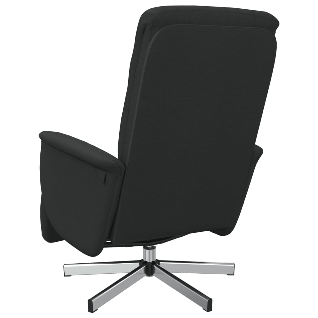 Fauteuil verstelbaar met voetensteun stof zwart is nu te koop bij PeponiXL, paradijselijk wonen!
