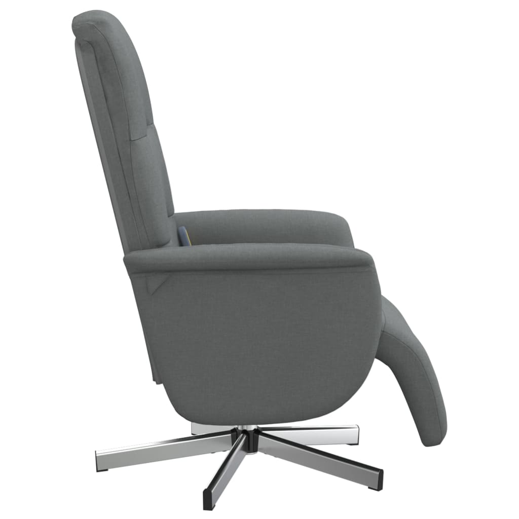 Massagestoel verstelbaar met voetensteun stof donkergrijs is nu te koop bij PeponiXL, paradijselijk wonen!
