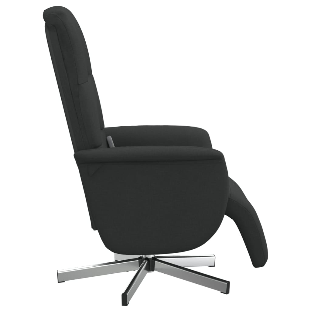 Massagestoel verstelbaar met voetensteun stof zwart is nu te koop bij PeponiXL, paradijselijk wonen!