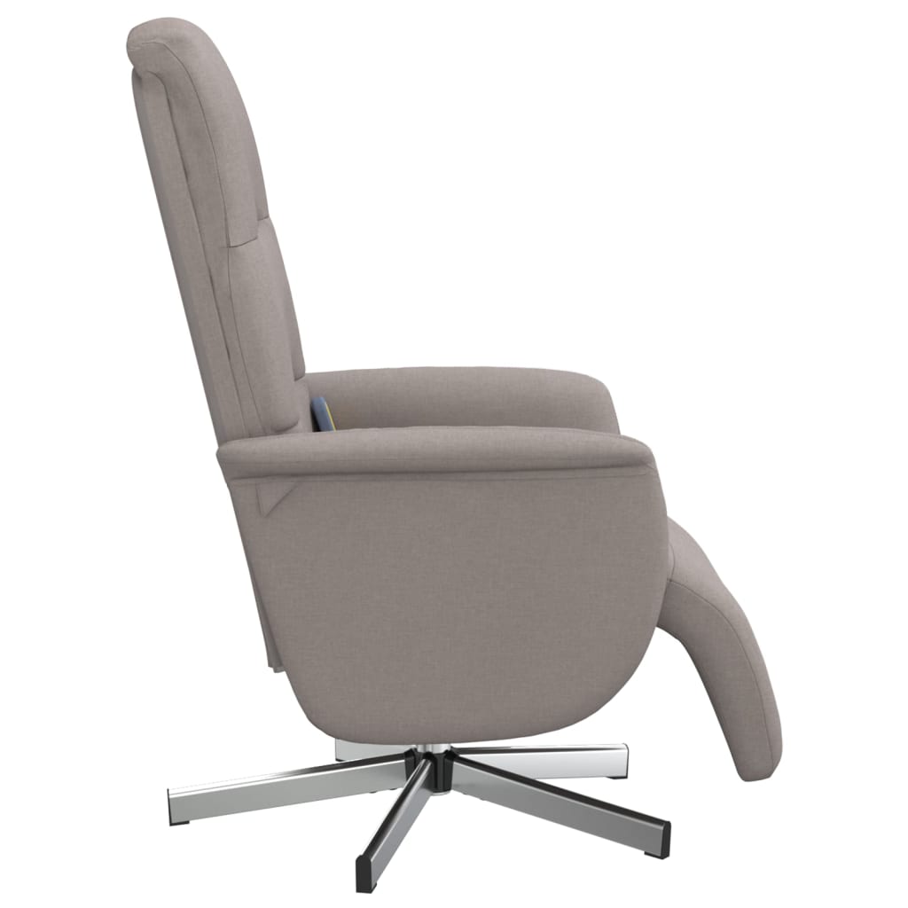 Massagestoel verstelbaar met voetensteun stof taupe is nu te koop bij PeponiXL, paradijselijk wonen!