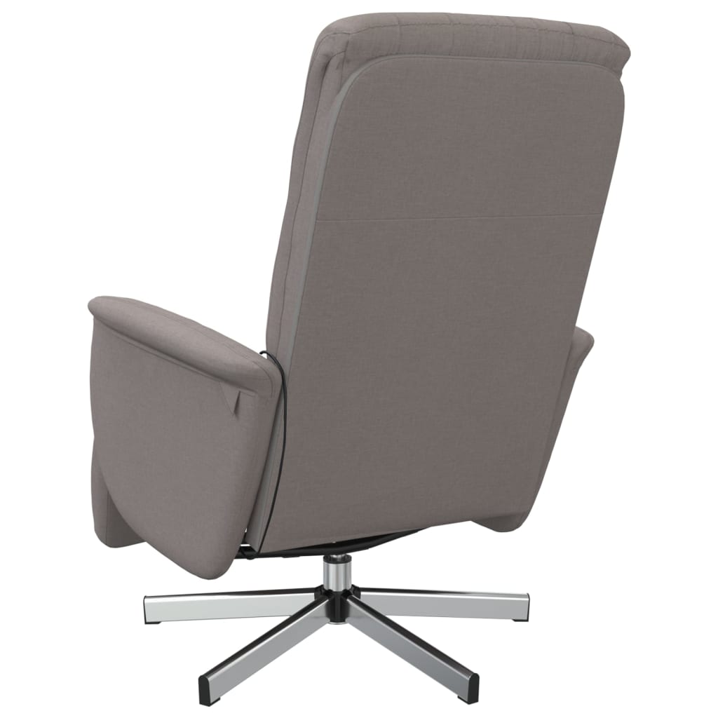 Massagestoel verstelbaar met voetensteun stof taupe is nu te koop bij PeponiXL, paradijselijk wonen!