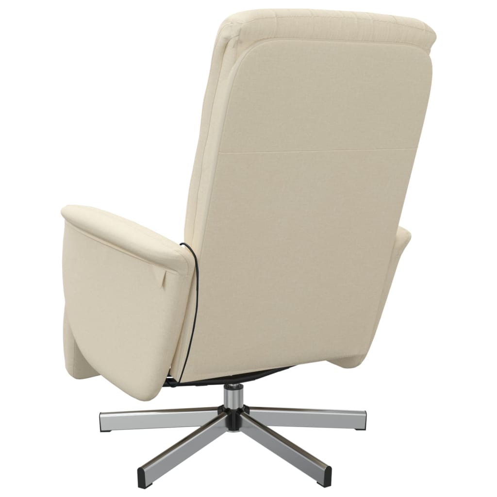 Massagestoel verstelbaar met voetensteun stof crèmekleurig is nu te koop bij PeponiXL, paradijselijk wonen!