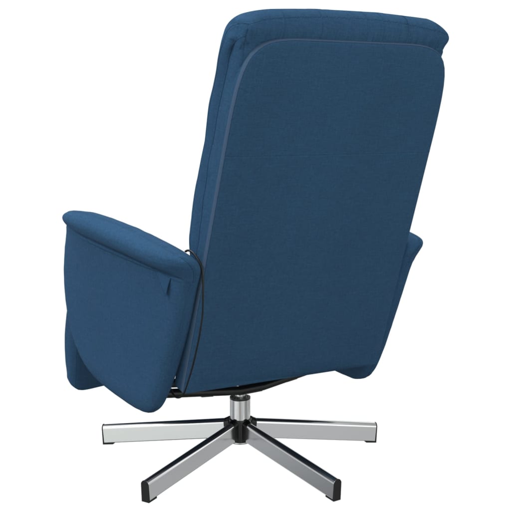 Massagestoel verstelbaar met voetensteun stof blauw is nu te koop bij PeponiXL, paradijselijk wonen!