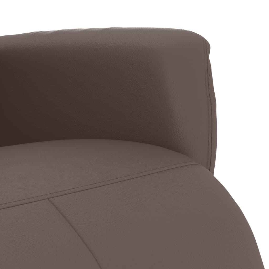 Fauteuil verstelbaar met voetensteun kunstleer bruin is nu te koop bij PeponiXL, paradijselijk wonen!