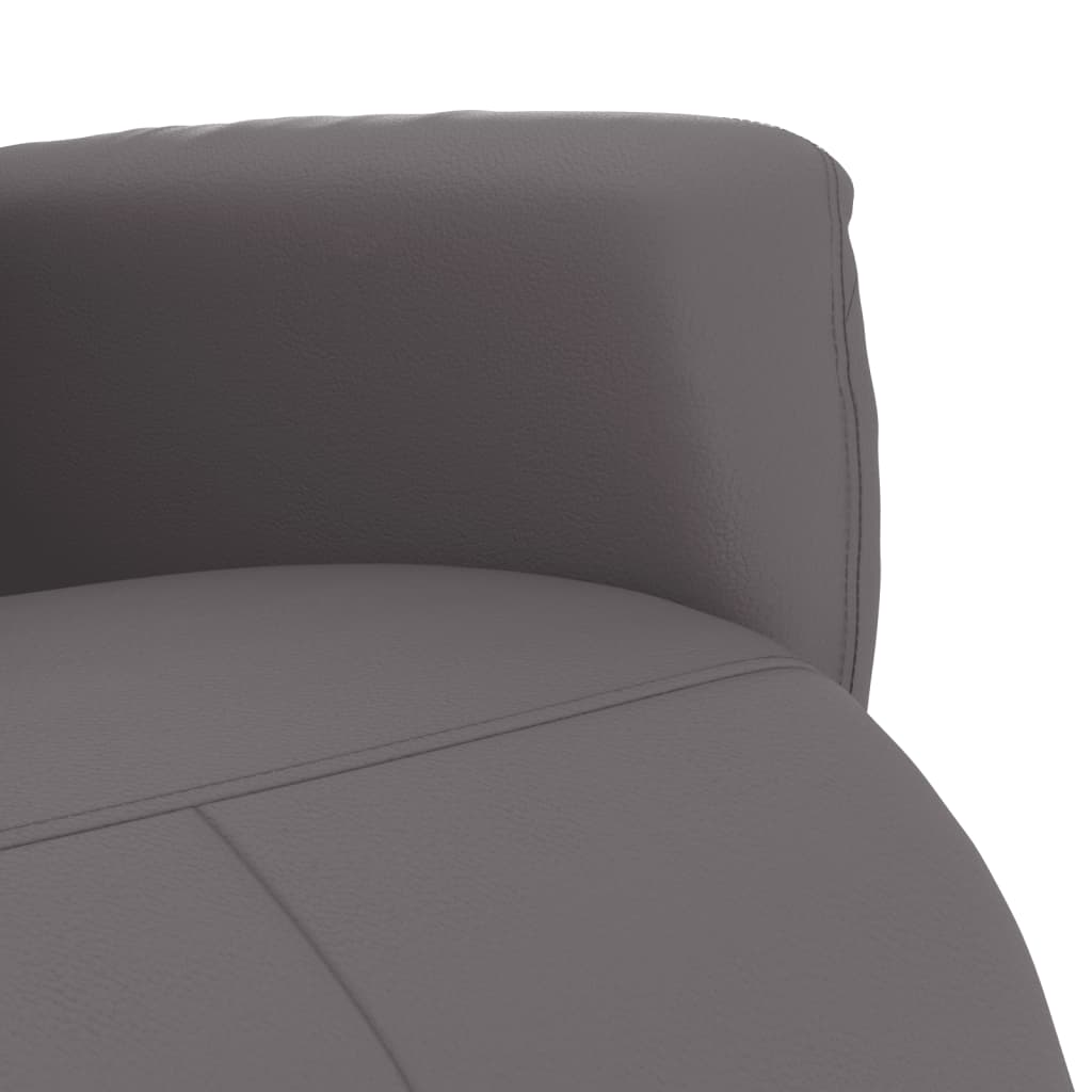 Fauteuil verstelbaar met voetensteun kunstleer grijs is nu te koop bij PeponiXL, paradijselijk wonen!