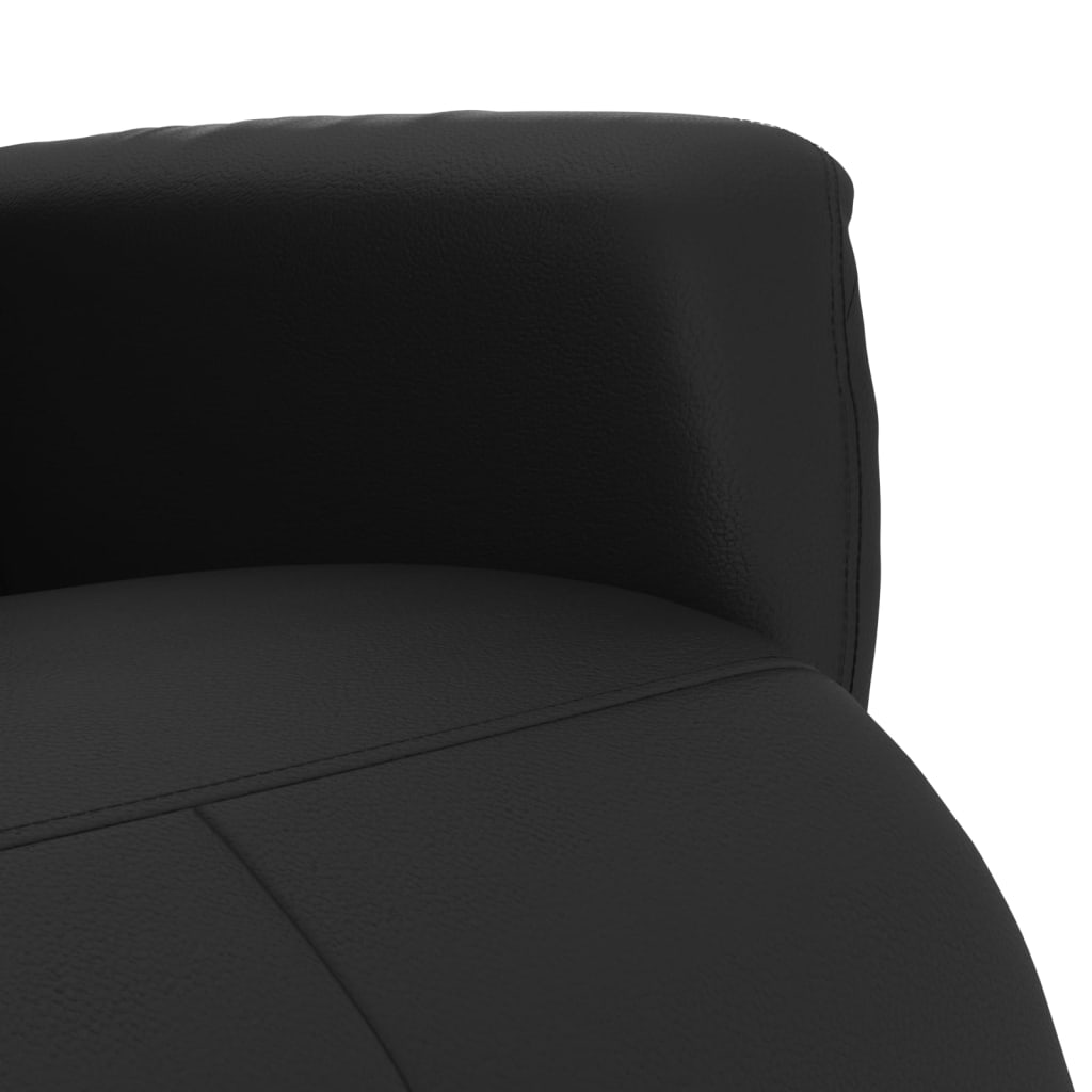Fauteuil verstelbaar met voetensteun kunstleer zwart is nu te koop bij PeponiXL, paradijselijk wonen!