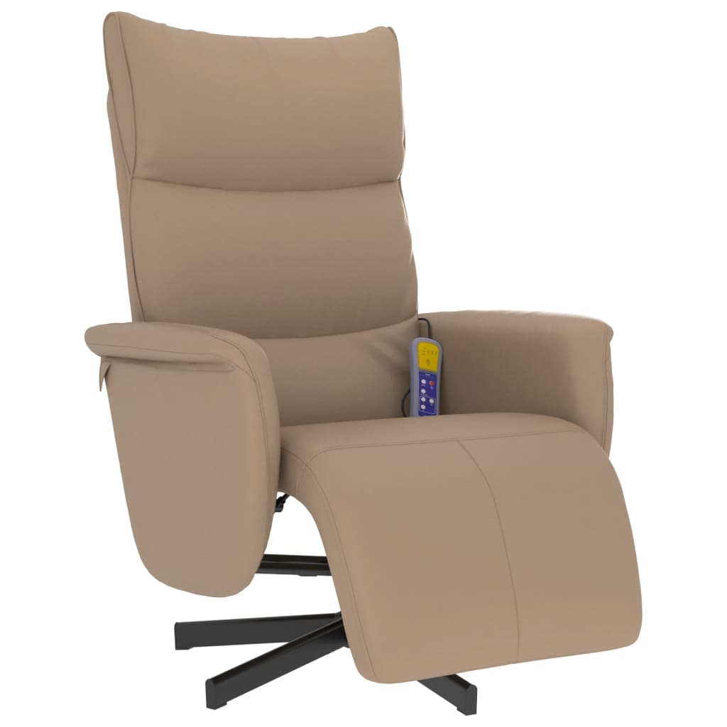 Massagestoel verstelbaar met voetensteun kunstleer cappuccino is nu te koop bij PeponiXL, paradijselijk wonen!
