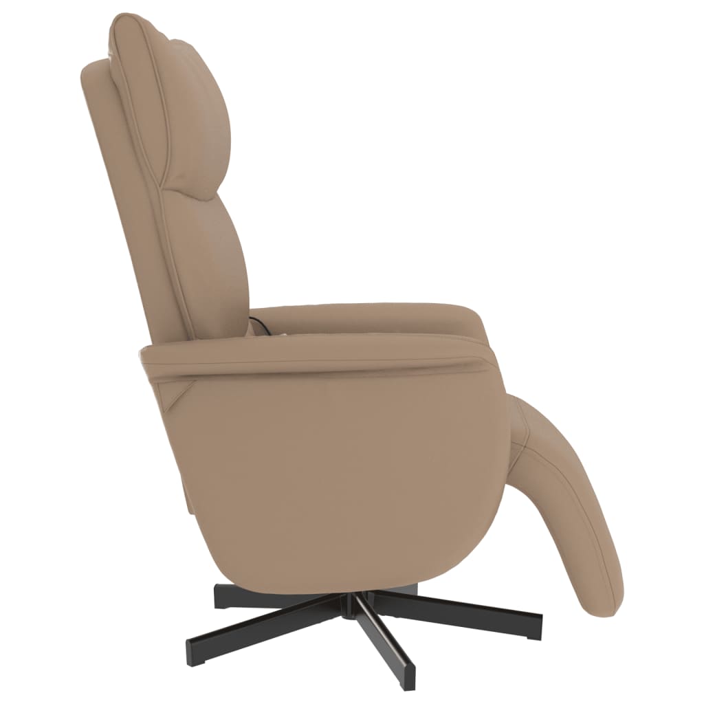 Massagestoel verstelbaar met voetensteun kunstleer cappuccino is nu te koop bij PeponiXL, paradijselijk wonen!