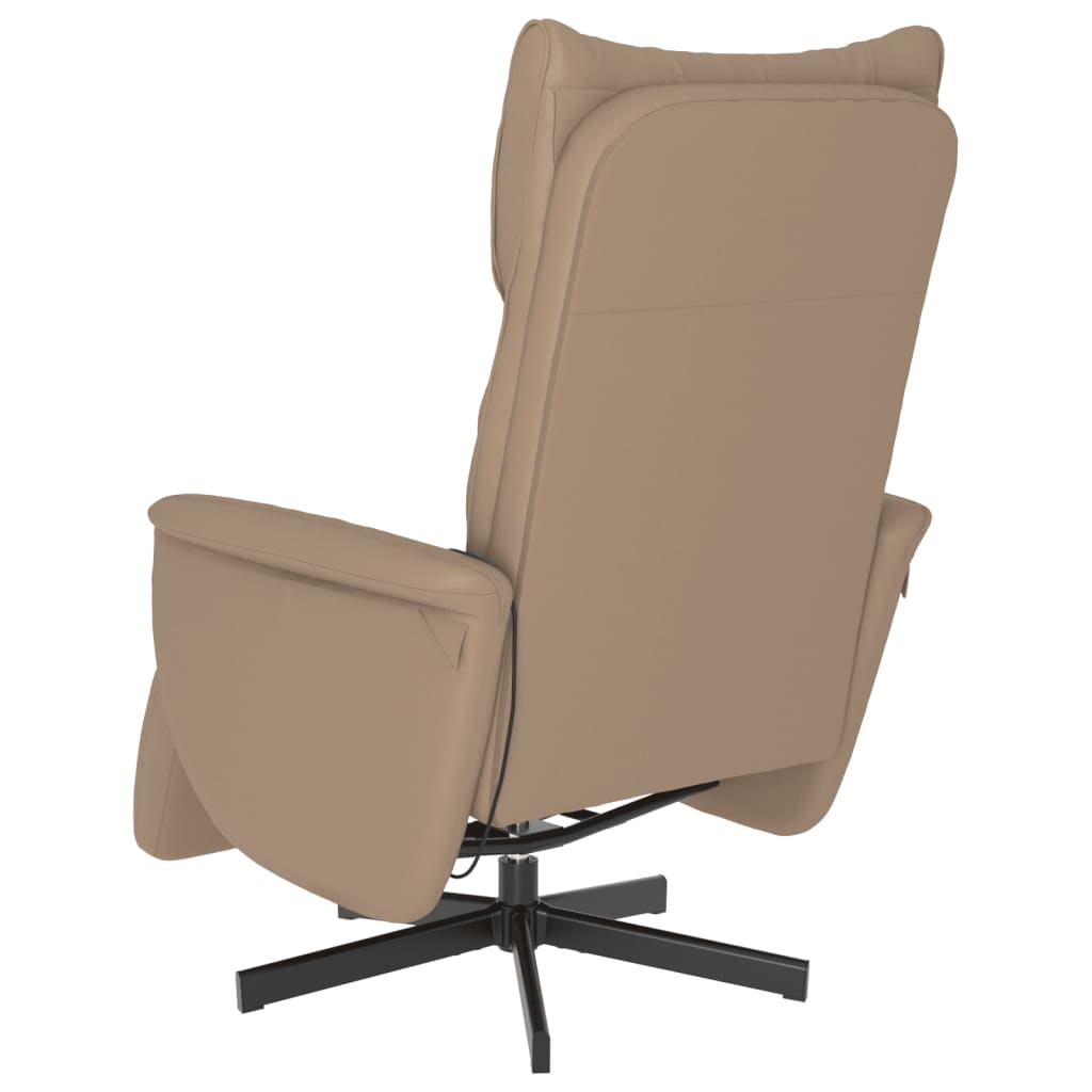 Massagestoel verstelbaar met voetensteun kunstleer cappuccino is nu te koop bij PeponiXL, paradijselijk wonen!