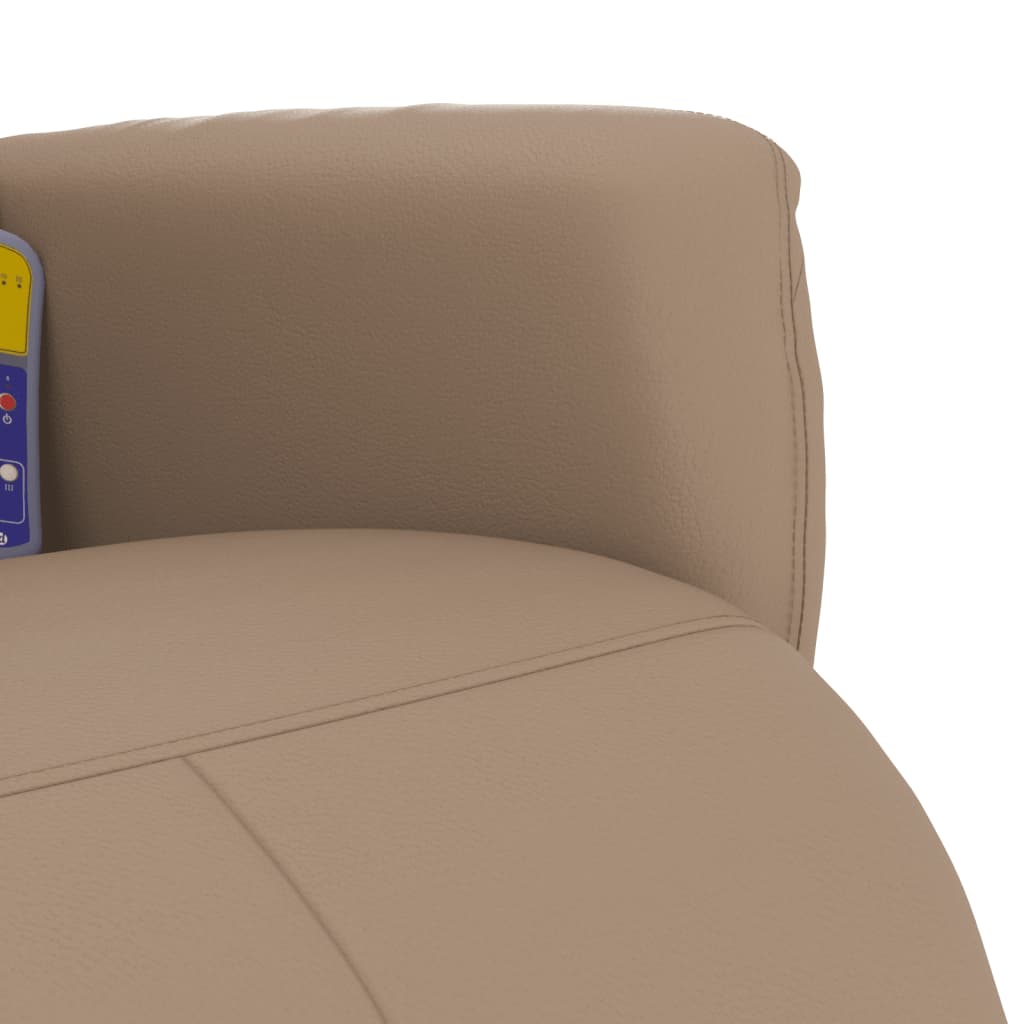 Massagestoel verstelbaar met voetensteun kunstleer cappuccino is nu te koop bij PeponiXL, paradijselijk wonen!