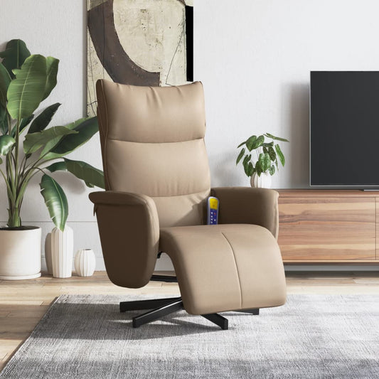 Massagestoel verstelbaar met voetensteun kunstleer cappuccino is nu te koop bij PeponiXL, paradijselijk wonen!
