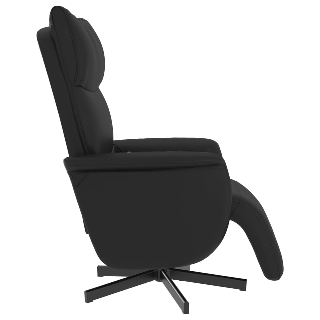 Massagestoel verstelbaar met voetensteun kunstleer zwart is nu te koop bij PeponiXL, paradijselijk wonen!