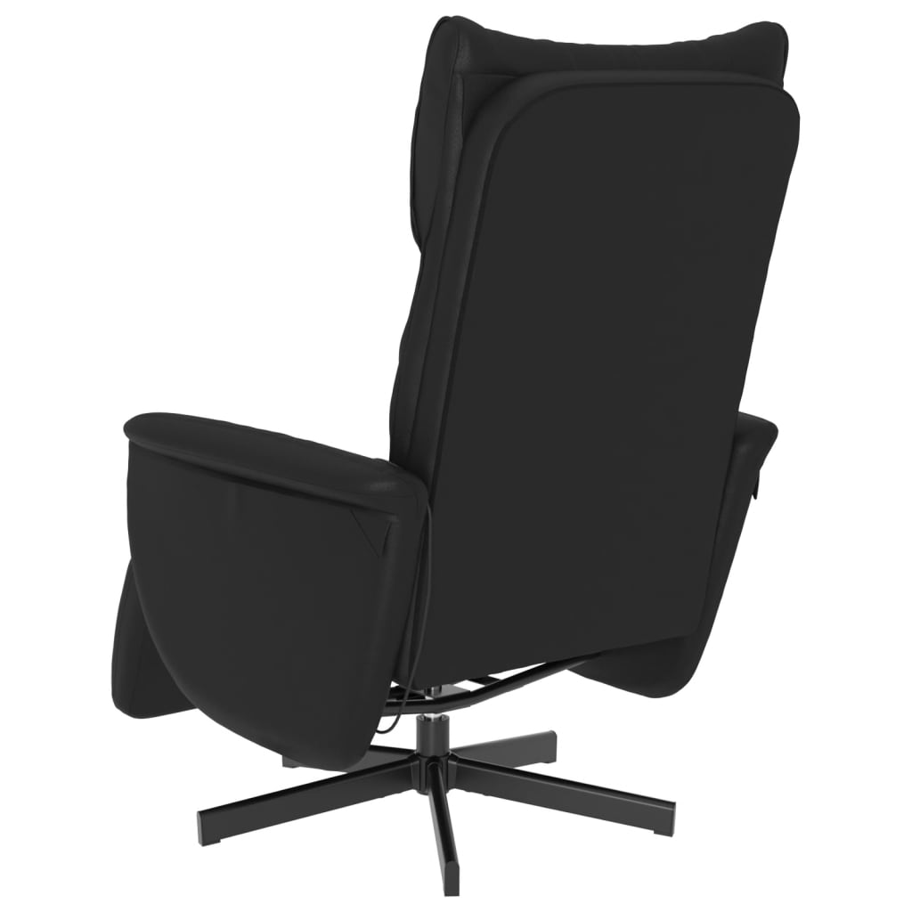 Massagestoel verstelbaar met voetensteun kunstleer zwart is nu te koop bij PeponiXL, paradijselijk wonen!