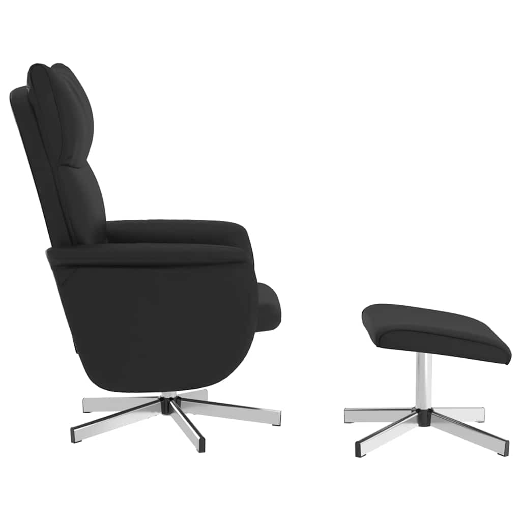 Massagestoel verstelbaar met voetenbankje kunstleer zwart is nu te koop bij PeponiXL, paradijselijk wonen!