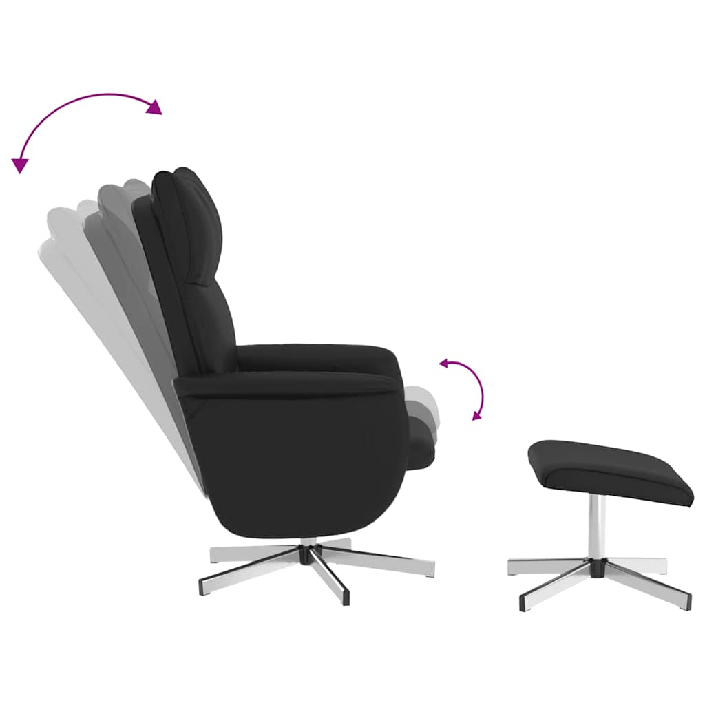 Massagestoel verstelbaar met voetenbankje kunstleer zwart is nu te koop bij PeponiXL, paradijselijk wonen!