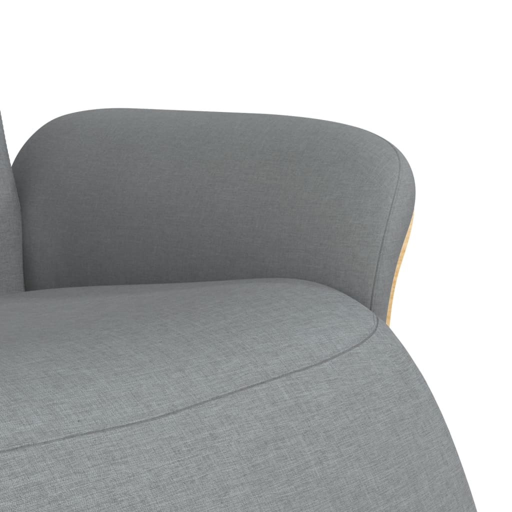 Fauteuil verstelbaar met voetensteun stof lichtgrijs is nu te koop bij PeponiXL, paradijselijk wonen!