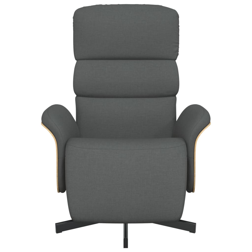 Fauteuil verstelbaar met voetensteun stof donkergrijs is nu te koop bij PeponiXL, paradijselijk wonen!