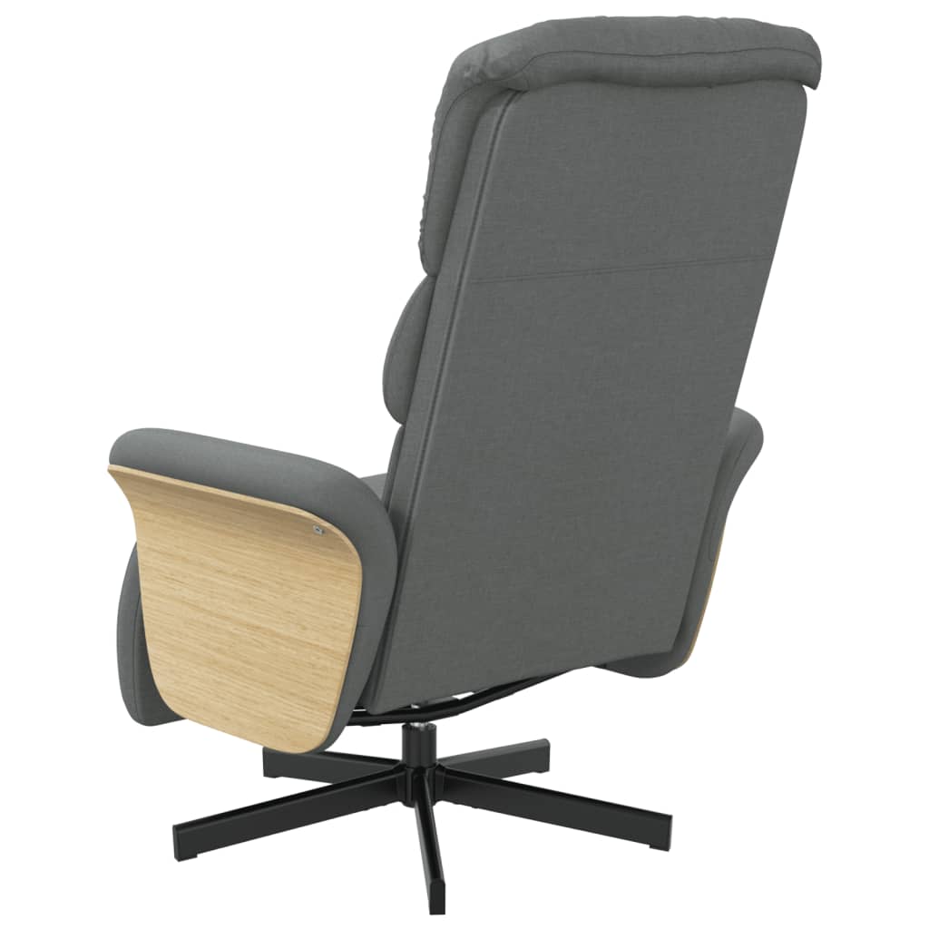 Fauteuil verstelbaar met voetensteun stof donkergrijs is nu te koop bij PeponiXL, paradijselijk wonen!