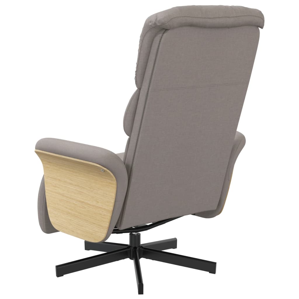 Fauteuil verstelbaar met voetensteun stof taupe is nu te koop bij PeponiXL, paradijselijk wonen!