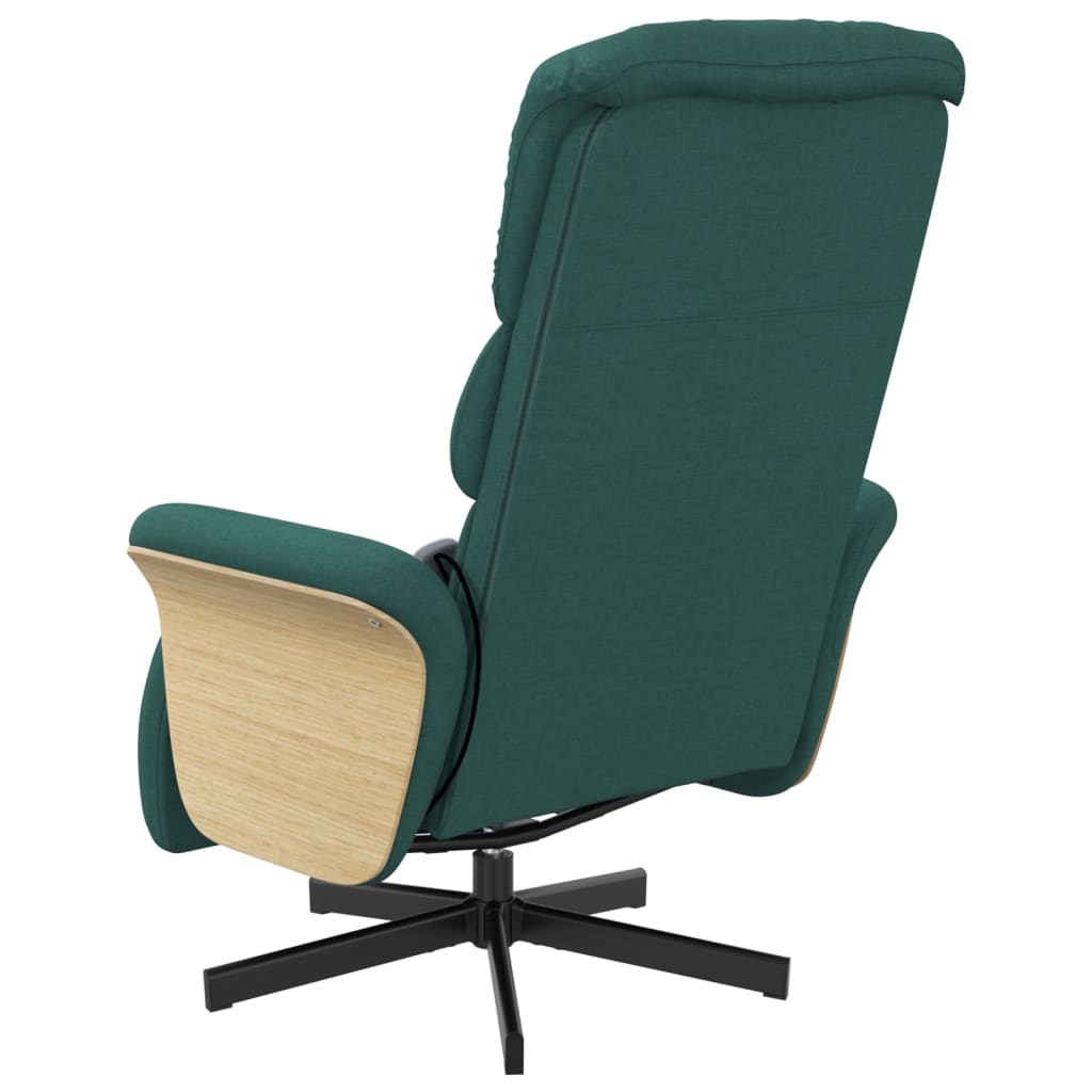 Massagestoel verstelbaar met voetensteun stof donkergroen is nu te koop bij PeponiXL, paradijselijk wonen!
