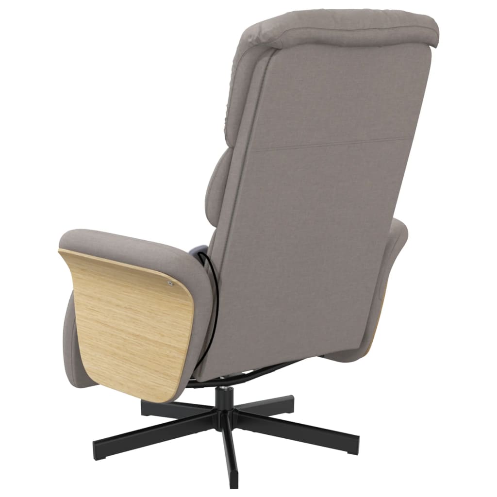 Massagestoel verstelbaar met voetensteun stof taupe is nu te koop bij PeponiXL, paradijselijk wonen!