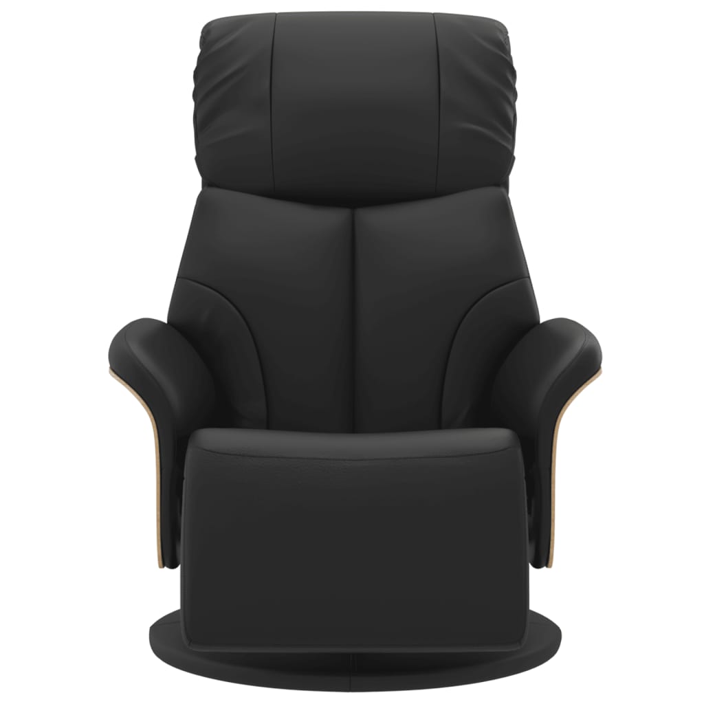 Fauteuil verstelbaar met voetensteun kunstleer zwart is nu te koop bij PeponiXL, paradijselijk wonen!
