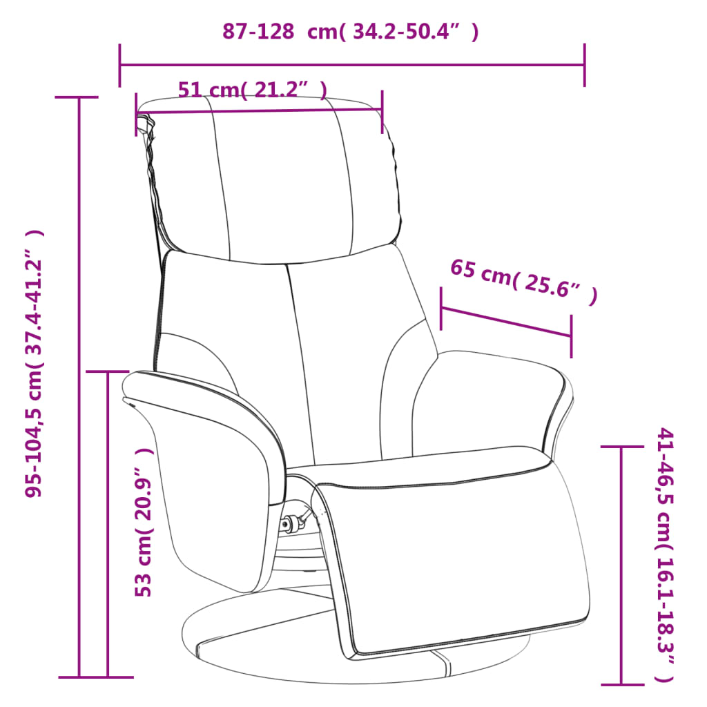 Fauteuil verstelbaar met voetensteun kunstleer zwart is nu te koop bij PeponiXL, paradijselijk wonen!