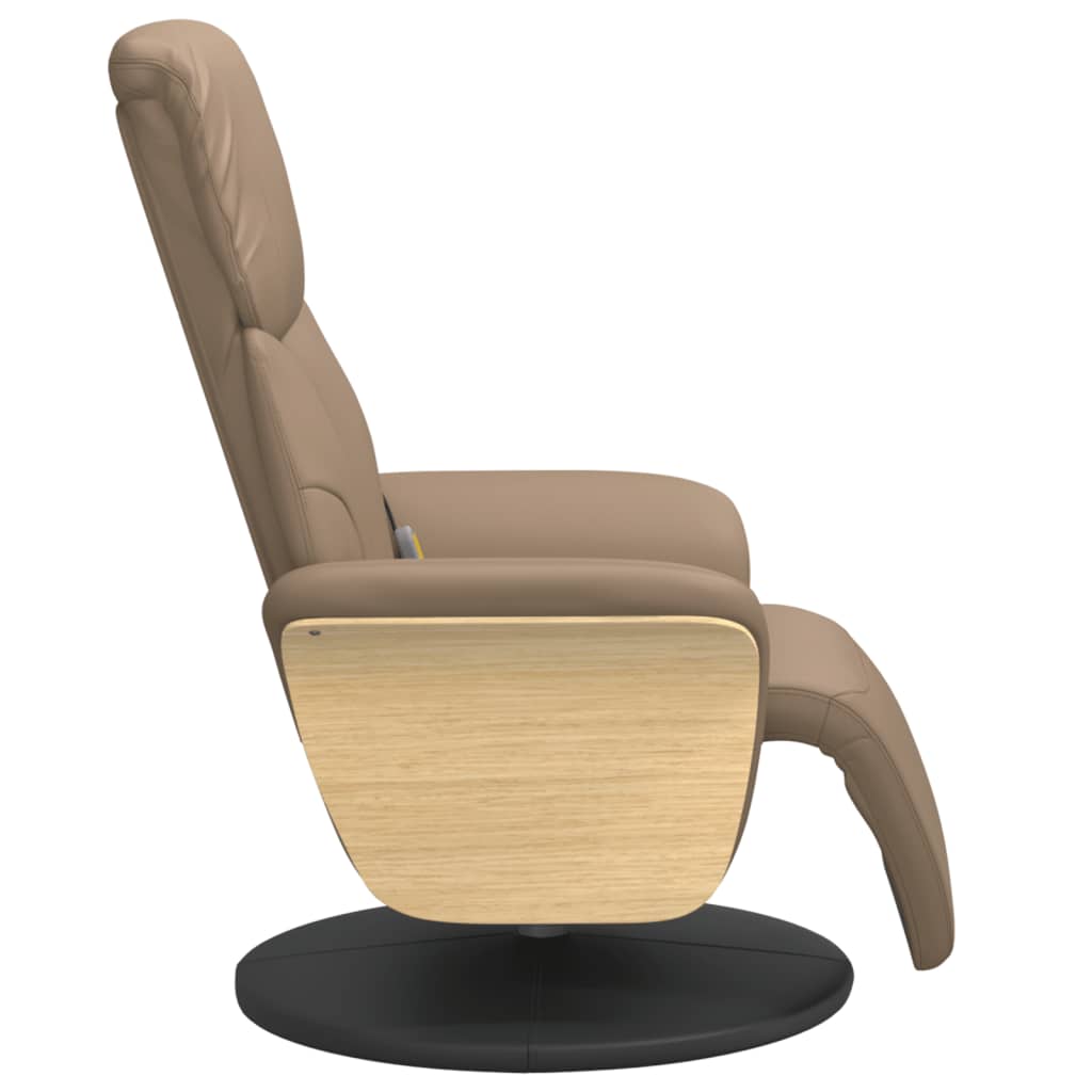 Massagestoel verstelbaar met voetensteun kunstleer cappuccino is nu te koop bij PeponiXL, paradijselijk wonen!