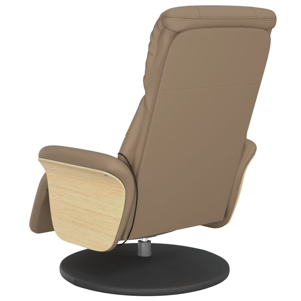 Massagestoel verstelbaar met voetensteun kunstleer cappuccino is nu te koop bij PeponiXL, paradijselijk wonen!