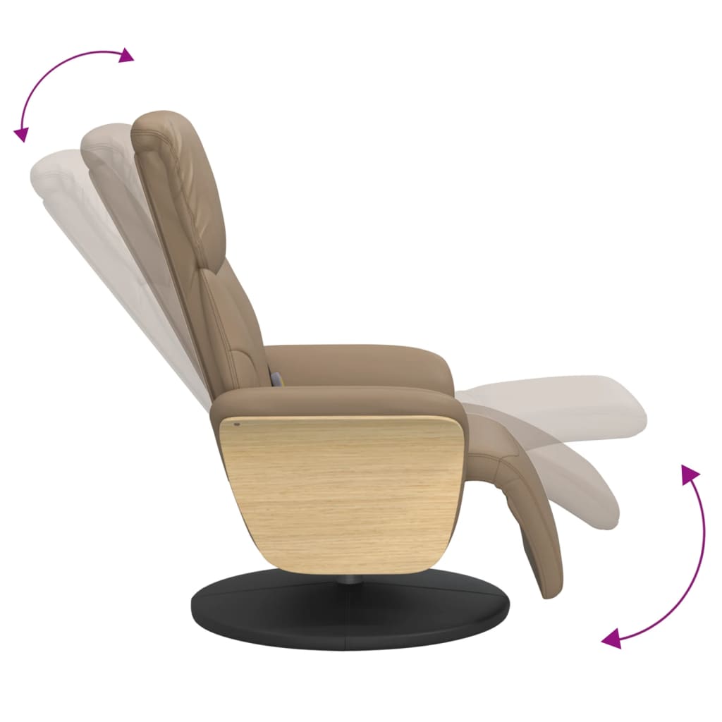 Massagestoel verstelbaar met voetensteun kunstleer cappuccino is nu te koop bij PeponiXL, paradijselijk wonen!