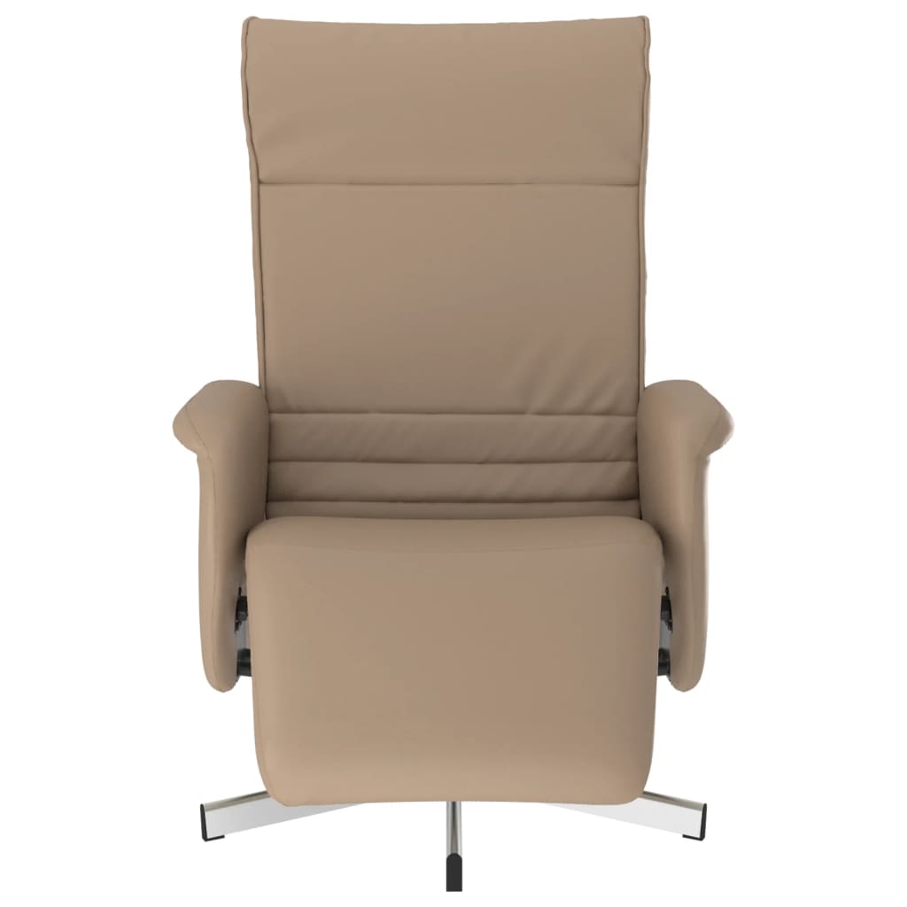 Fauteuil verstelbaar met voetensteun kunstleer cappuccinokleur is nu te koop bij PeponiXL, paradijselijk wonen!