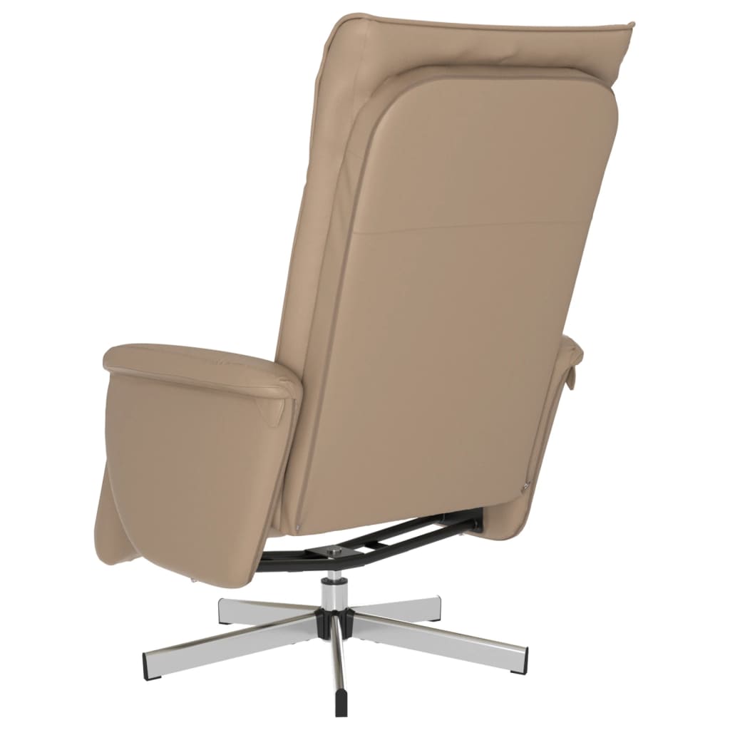 Fauteuil verstelbaar met voetensteun kunstleer cappuccinokleur is nu te koop bij PeponiXL, paradijselijk wonen!