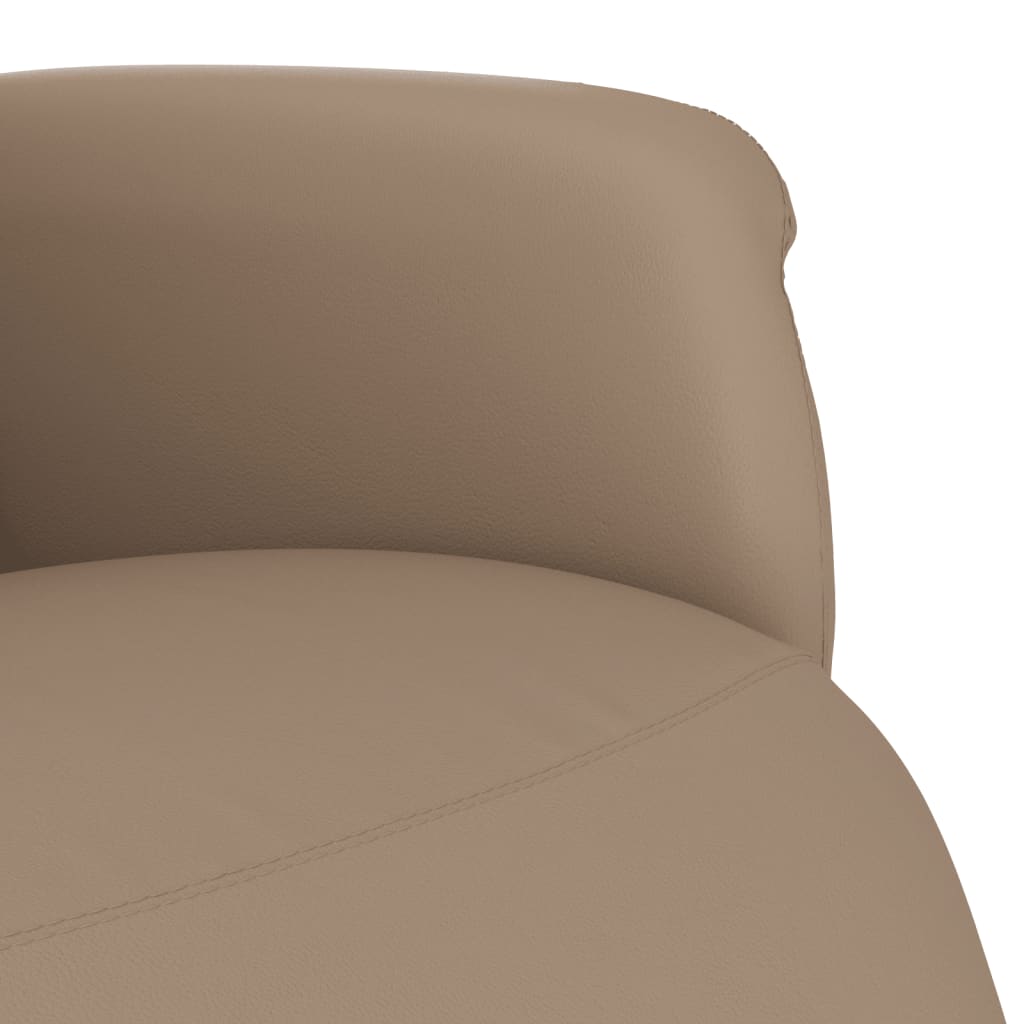 Fauteuil verstelbaar met voetensteun kunstleer cappuccinokleur is nu te koop bij PeponiXL, paradijselijk wonen!