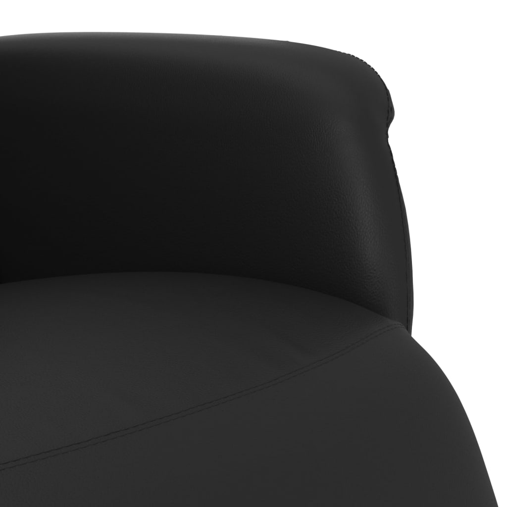 Fauteuil verstelbaar met voetensteun kunstleer zwart is nu te koop bij PeponiXL, paradijselijk wonen!