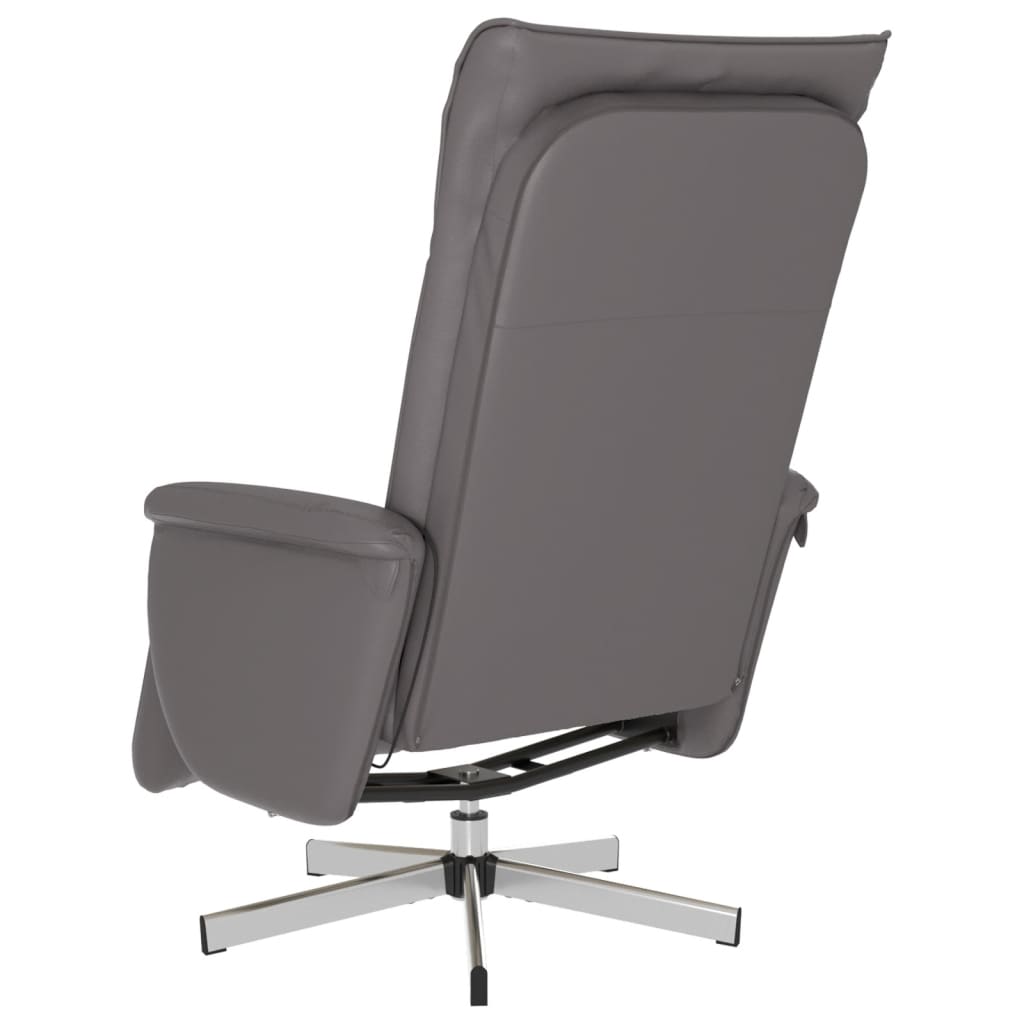 Massagestoel verstelbaar met voetensteun kunstleer grijs is nu te koop bij PeponiXL, paradijselijk wonen!