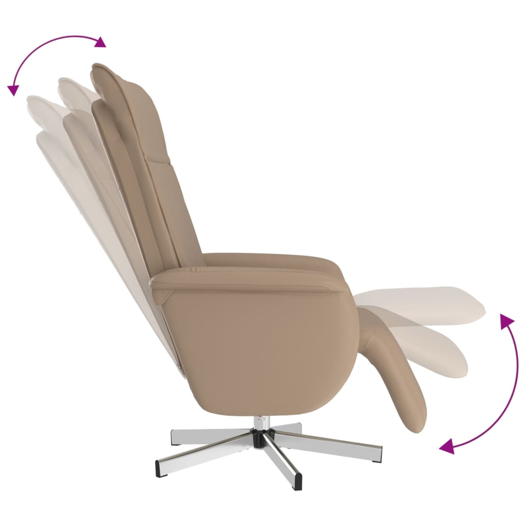 Massagestoel verstelbaar met voetensteun kunstleer cappuccino is nu te koop bij PeponiXL, paradijselijk wonen!