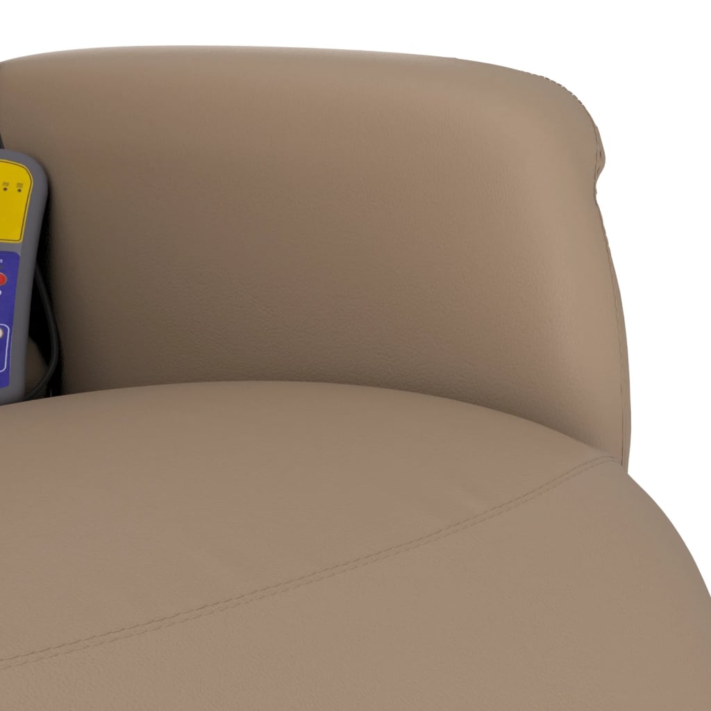 Massagestoel verstelbaar met voetensteun kunstleer cappuccino is nu te koop bij PeponiXL, paradijselijk wonen!